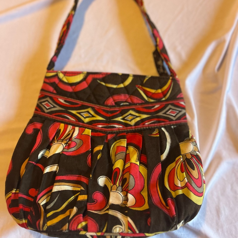 Vera Bradley Black and Red Patterned Mini Bag - Picture 2 of 6